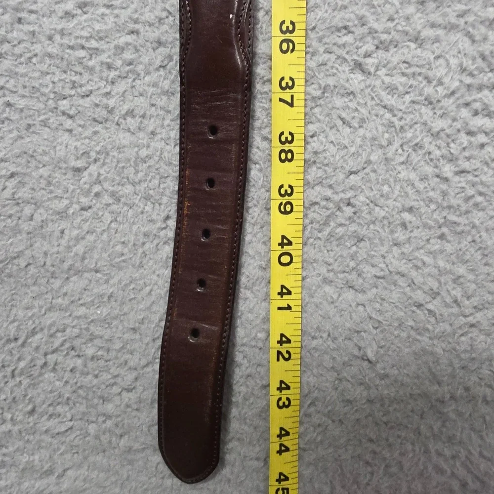 Vintage RESISTOL Brown Leather Cowhide Size‎ 40 Western Scroll Studs